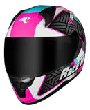 CAPACETE RACE TECH SECTOR VOLTKON BRANCO E ROSA 58/M