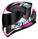 CAPACETE RACE TECH SECTOR VOLTKON BRANCO E ROSA 58/M