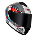 RACE TECH CAPACETE HIT ANDROID GREY/RED 58/M