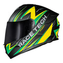 RACE TECH CAPACETE HIT FUZZY BLK/YELLOW 58/M