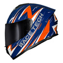 RACE TECH CAPACETE HIT FUZZY BLUE/ORANGE 58/M