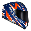 RACE TECH CAPACETE HIT FUZZY BLUE/ORANGE 58/M