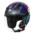 RACE TECH CAPACETE PLAY ART TITANIUM/PURPLE 56/P