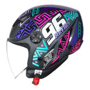 RACE TECH CAPACETE PLAY ART TITANIUM/PURPLE 56/P