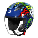 RACE TECH CAPACETE PLAY ART BLUE/ORANGE 58/M