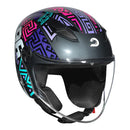 RACE TECH CAPACETE PLAY ART TITANIUM/PURPLE 56/P