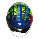 RACE TECH CAPACETE PLAY ART BLUE/ORANGE 58/M