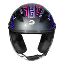 RACE TECH CAPACETE PLAY ART TITANIUM/PURPLE 56/P