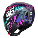 RACE TECH CAPACETE PLAY ART TITANIUM/PURPLE 56/P
