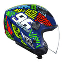 RACE TECH CAPACETE PLAY ART BLUE/ORANGE 58/M