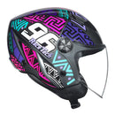 RACE TECH CAPACETE PLAY ART TITANIUM/PURPLE 56/P